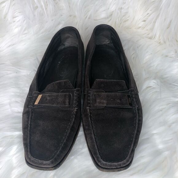 Tod's Brown Suede Driving Moccasin Loafers Slip-on 7.5 8.5 US‎ - Picture 1 of 12
